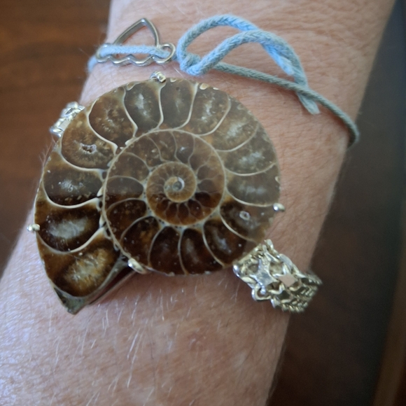 New Amonite Fossil Silver Bracelet. - Picture 6 of 13